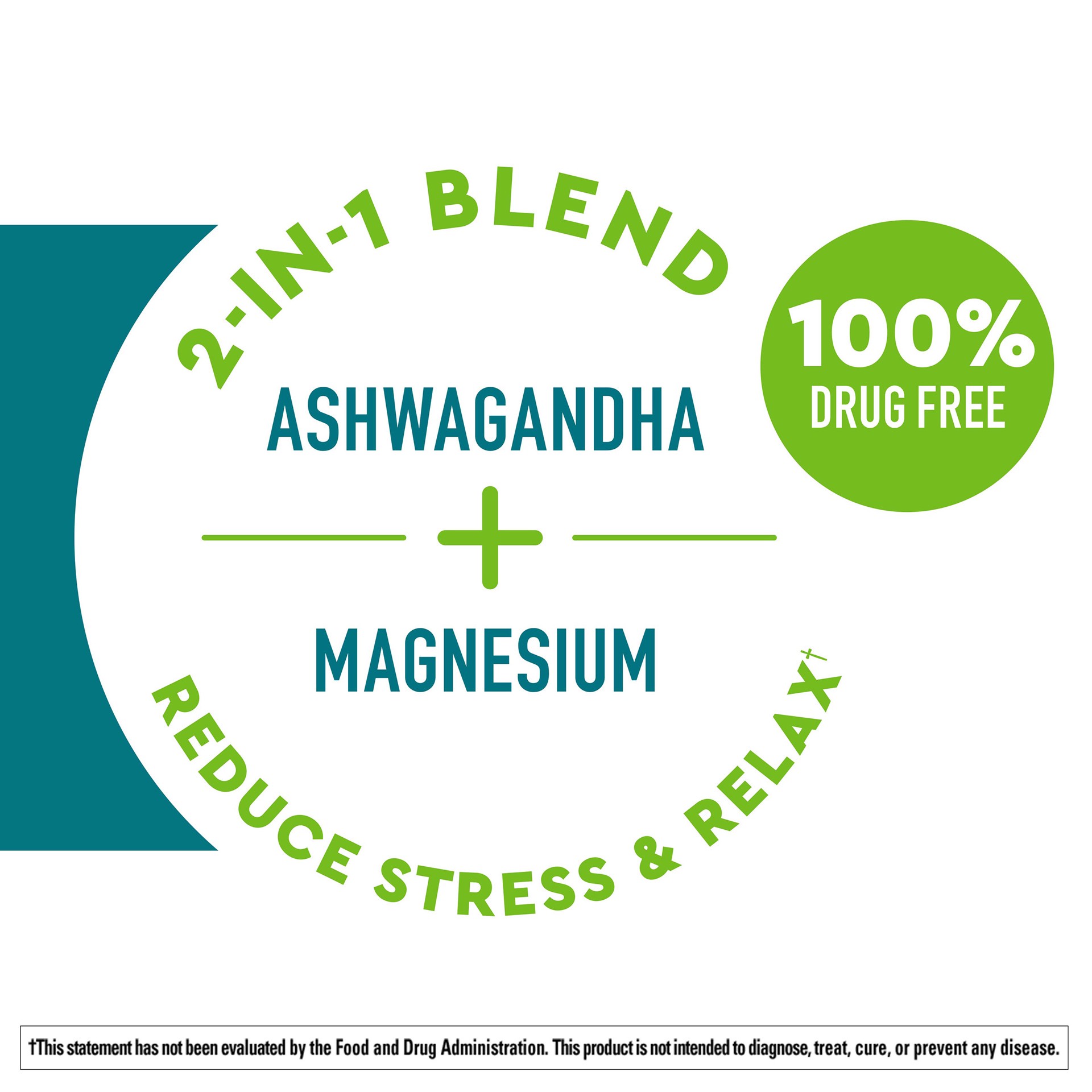 slide 6 of 6, Nature Made Wellblends Calm & Relax, Ashwagandha 125mg, Magnesium 300 mg, 54 Vegetarian Capsules, 54 ct