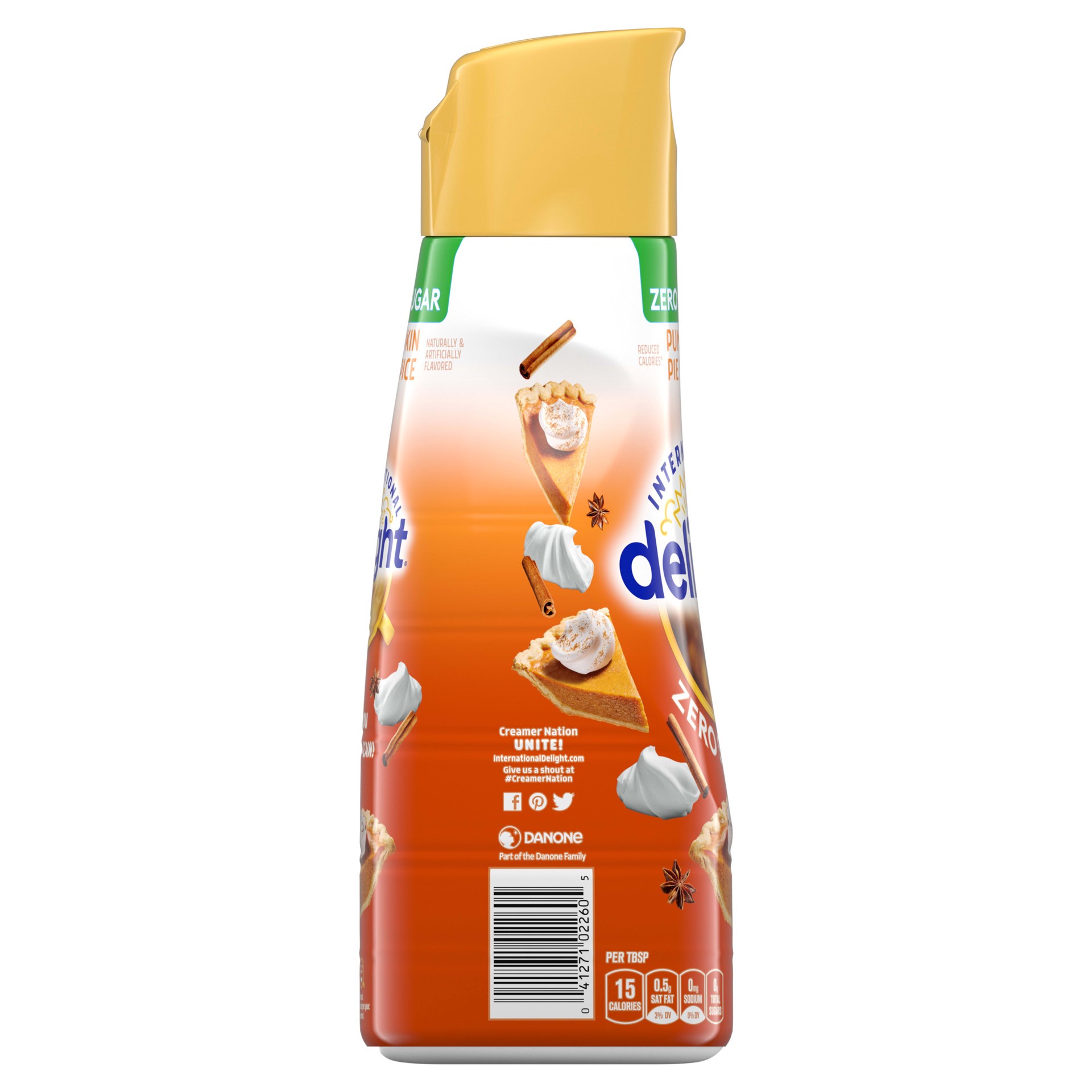 slide 4 of 5, International Delight Zero Sugar Coffee Creamer, Pumpkin Pie Spice, Sugar-Free, 32 oz., 32 fl oz