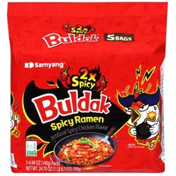 Samyang Buldak Spicy Chicken Flavor Ramen - 5 x 4.94 oz Packs