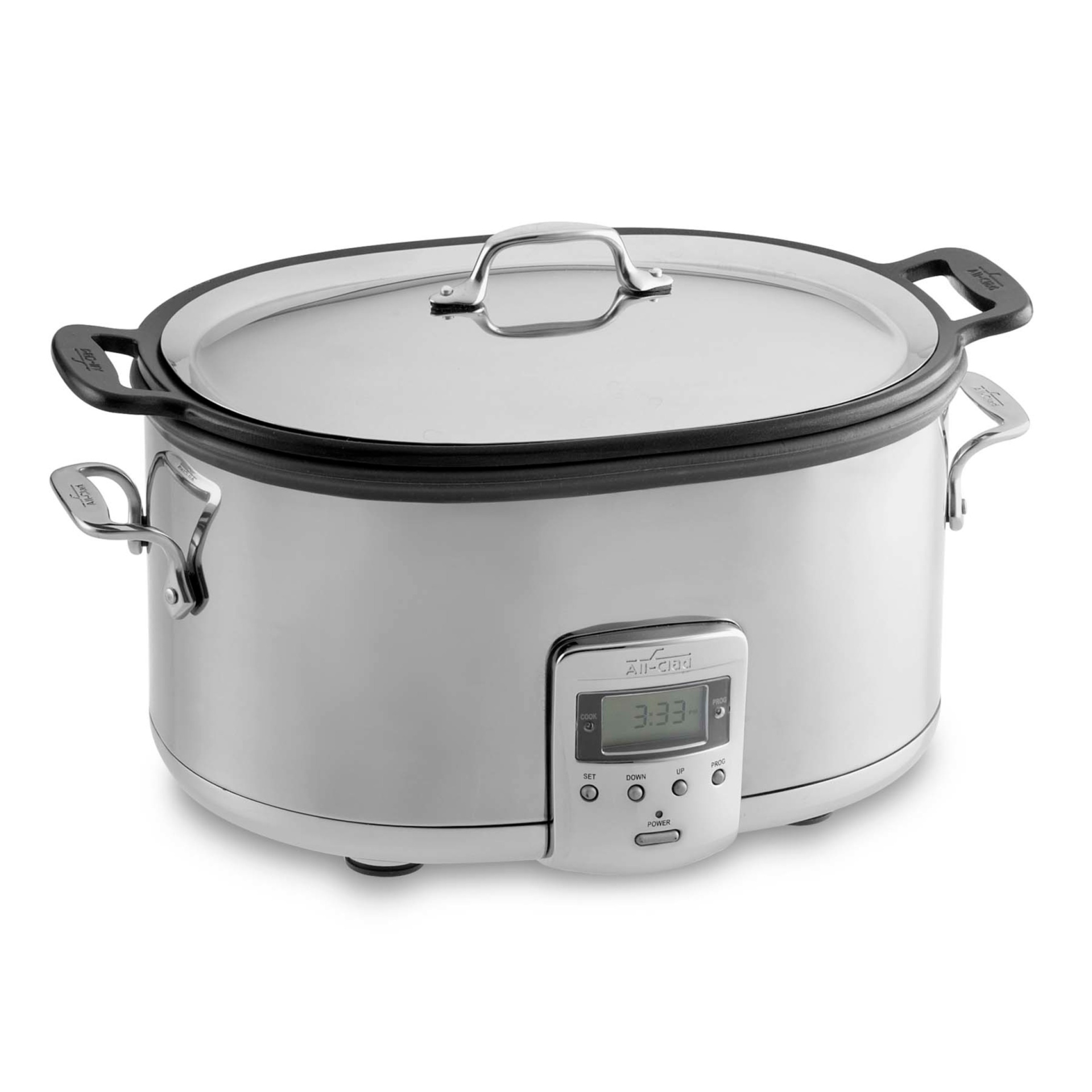 slide 1 of 17, All-Clad Slow Cooker with Aluminum Insert, 7 qt