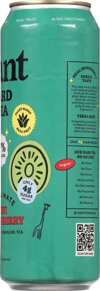 slide 2 of 4, Jiant Kiwi Strawberry Hard Tea Can, 19.2 fl oz