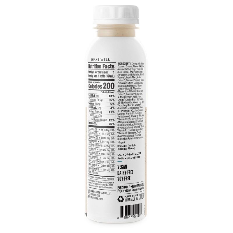slide 3 of 7, Suja Organic Vanilla Cinnamon Protein Shake, 12 fl oz Bottle, 12 fl oz