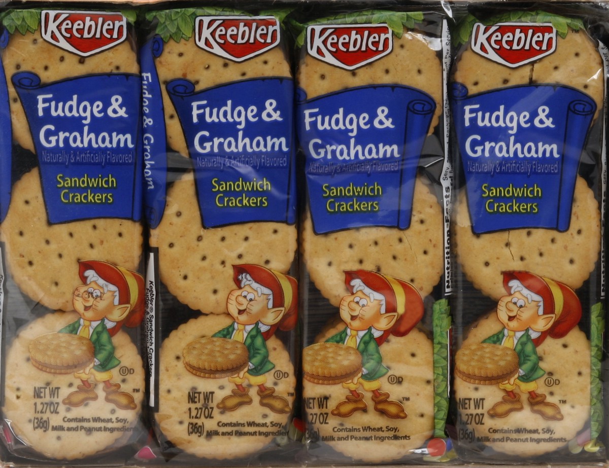 slide 2 of 6, Keebler Sandwich Crackers, Fudge & Graham, 8 ct