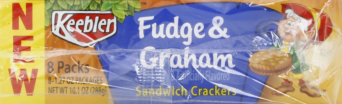 slide 3 of 6, Keebler Sandwich Crackers, Fudge & Graham, 8 ct