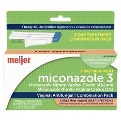 Meijer Miconazole 3 Vaginal Antifungal Cream Combination Pack, 1 ct