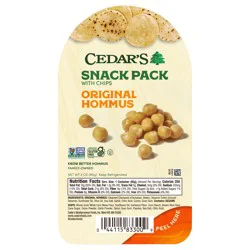 Cedar's Original Hummus with Chips Snack Pack