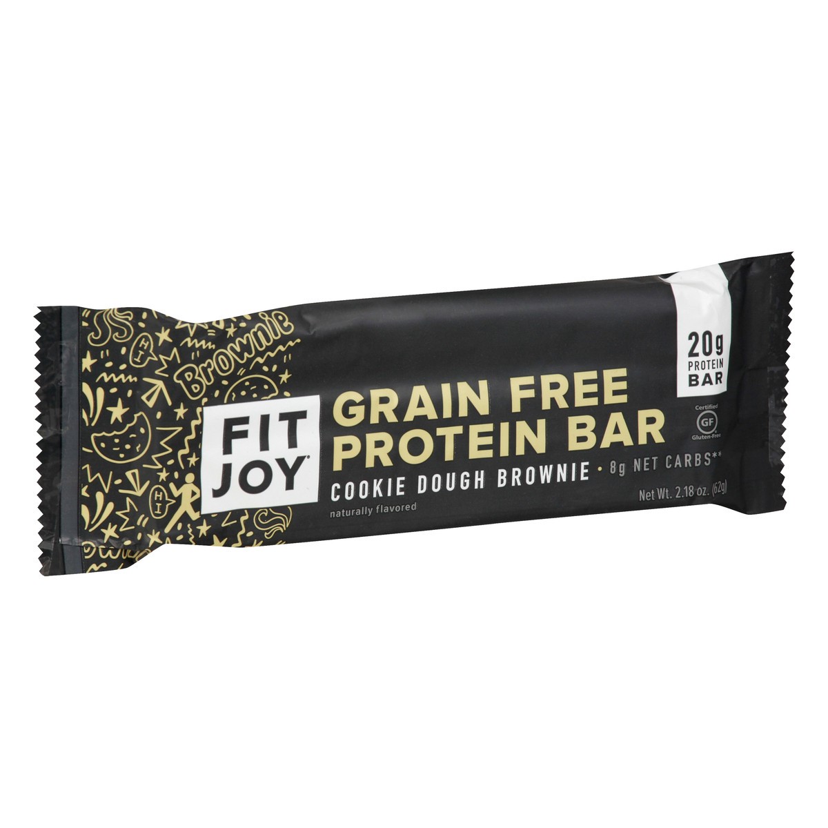 slide 2 of 12, FitJoy Grain Free Cookie Dough Brownie Protein Bar 2.18 oz, 2.18 oz