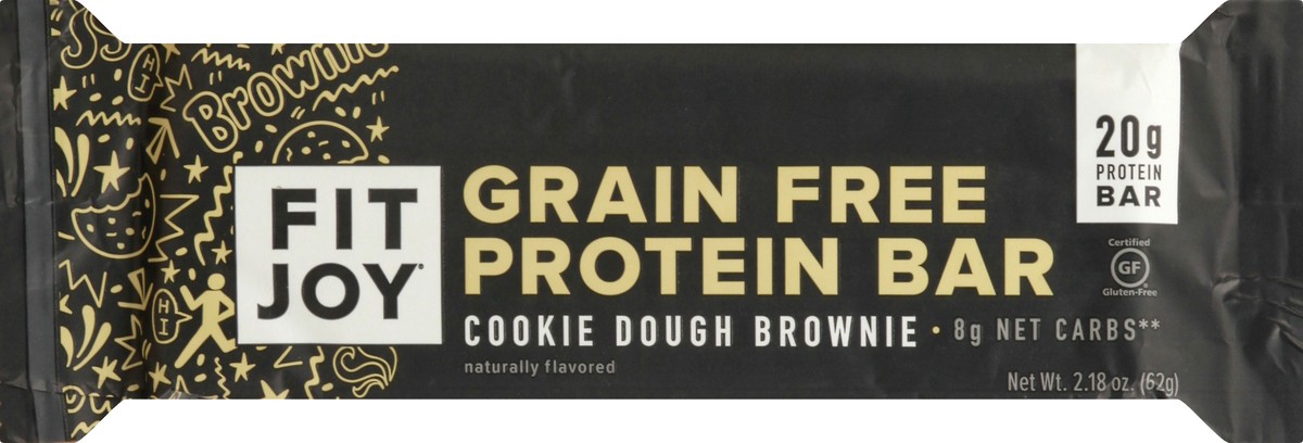 slide 3 of 12, FitJoy Grain Free Cookie Dough Brownie Protein Bar 2.18 oz, 2.18 oz