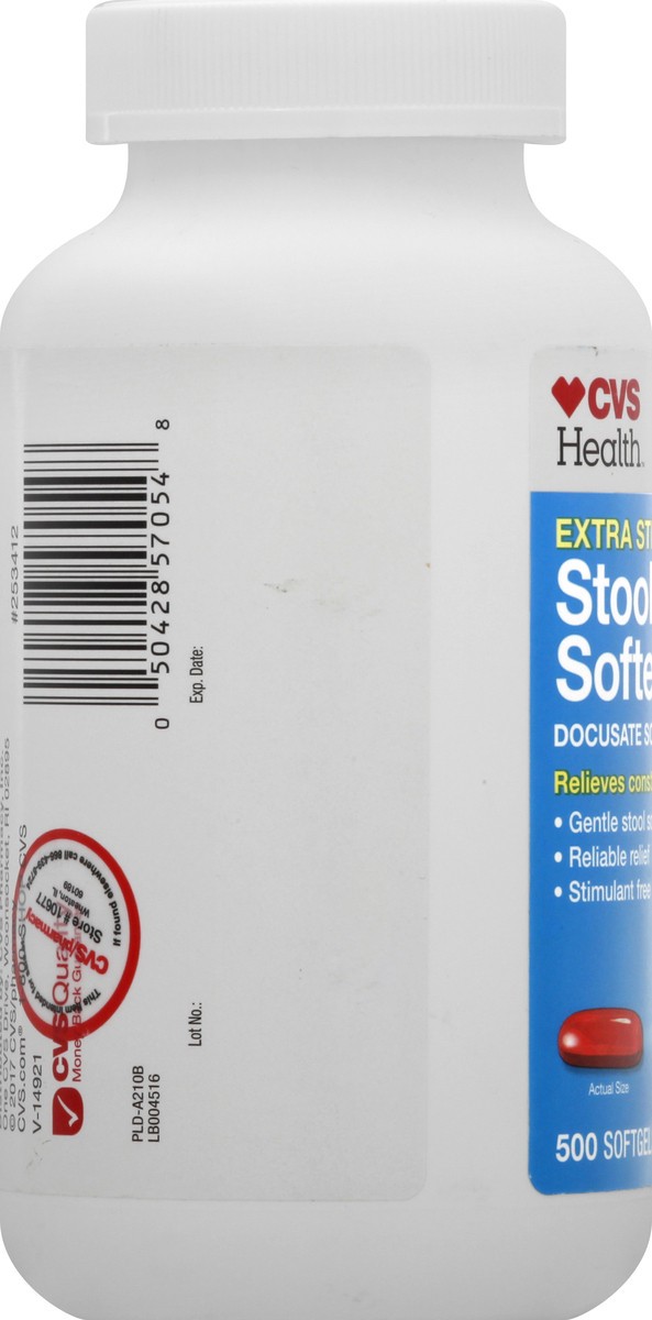 slide 6 of 9, CVS Health Extra Strength Stool Softener Softgels, 500 Ct, 500 ct