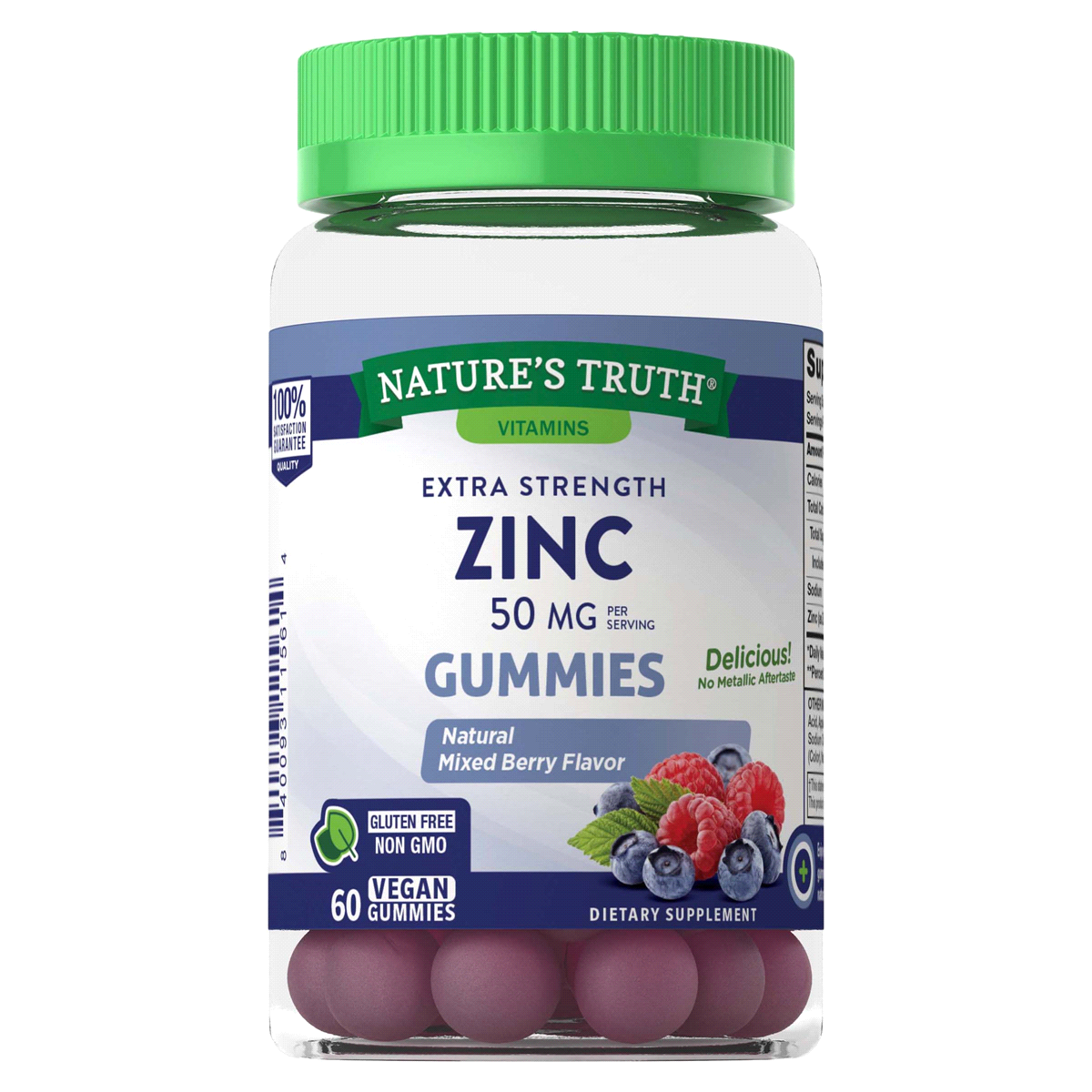 slide 1 of 4, Nature's Truth Zinc 50 mg Gummies, 60 ct