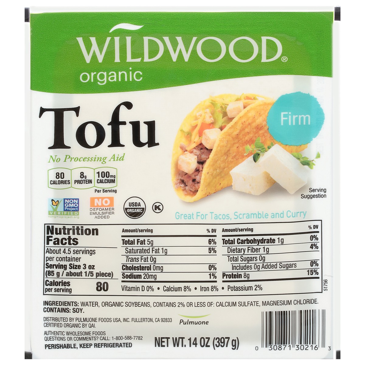 slide 1 of 13, Wildwood Organic Sproutofu Firm Tofu, 14 oz