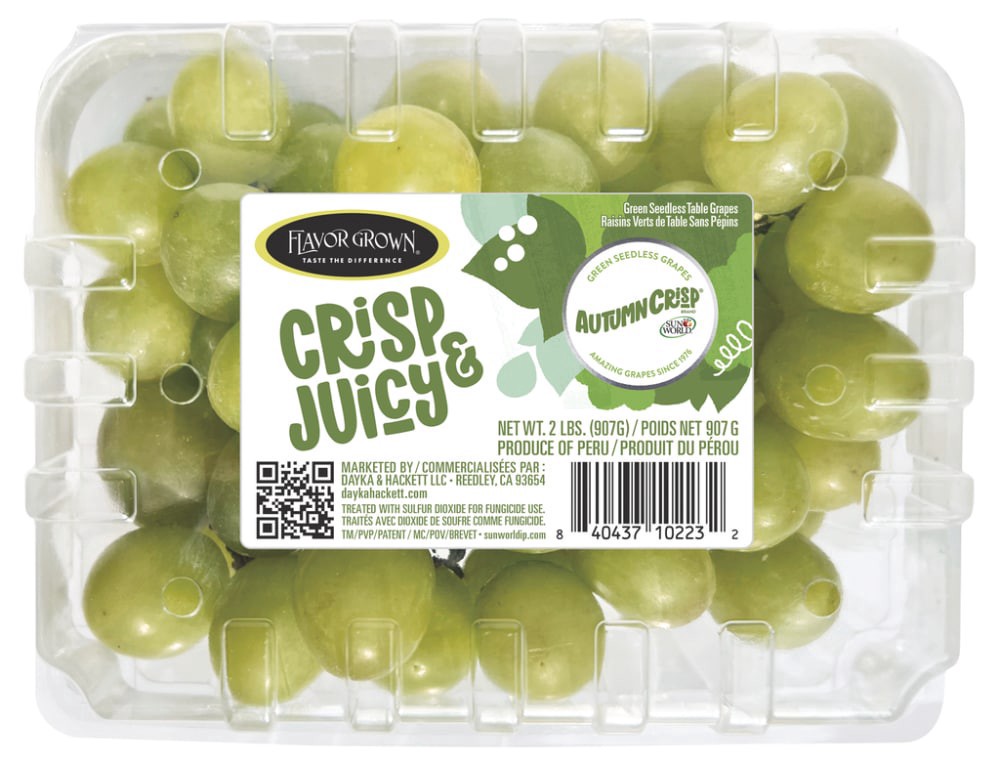 slide 1 of 1, Grapes Green Seedless Clamshell Prepacked, 2 lb