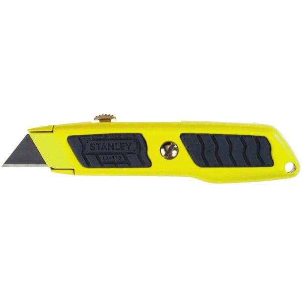 slide 1 of 2, STANLEY Dynagrip Retractable Utility Knife, 6'', Yellow, 1 ct