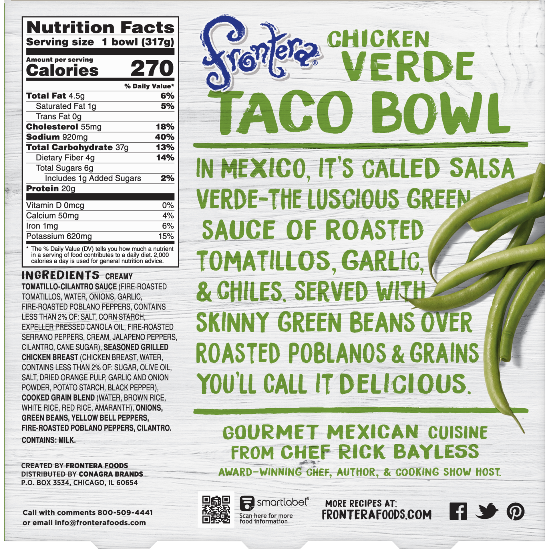 slide 2 of 2, Frontera Medium Chicken Verde Taco Bowl 11.2 oz, 11.2 oz