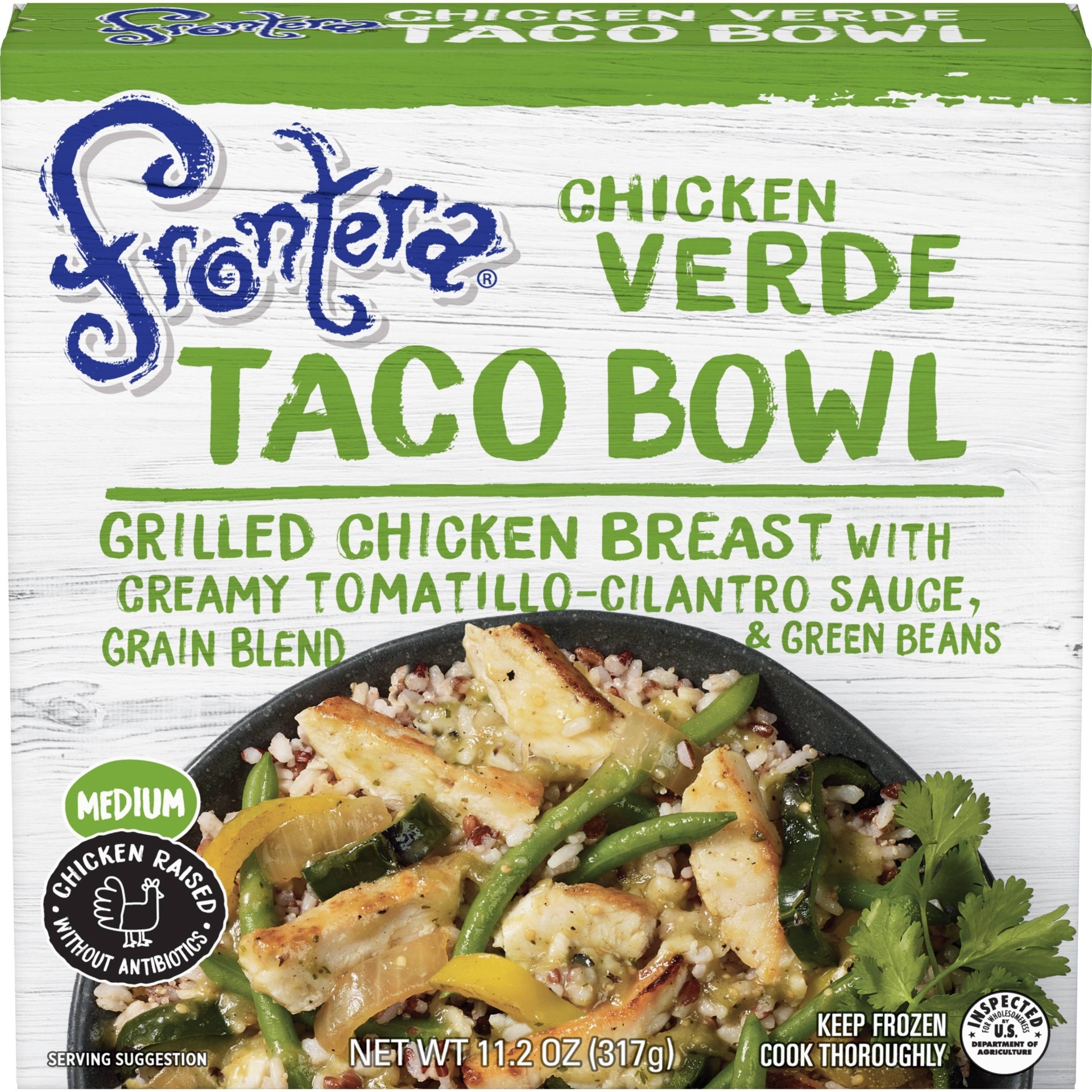 slide 1 of 3, Frontera Chicken Verde Taco Bowl, 11.2 oz