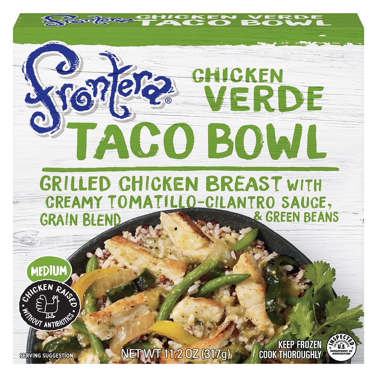 slide 1 of 2, Frontera Medium Chicken Verde Taco Bowl 11.2 oz, 11.2 oz