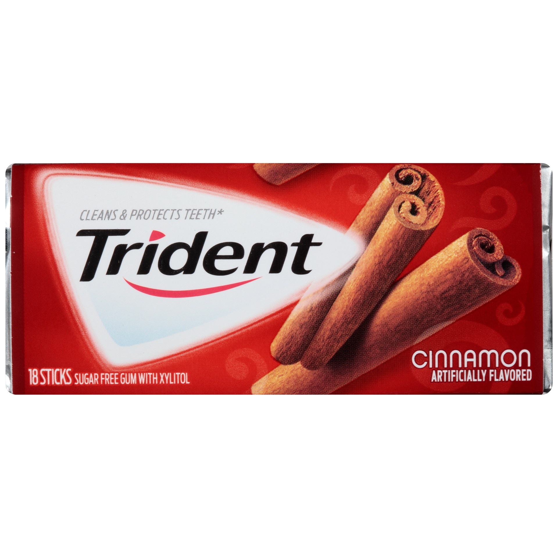 slide 1 of 6, Trident Gum Sugar Free With Xylitol Cinnamon - 14 Count, 14 ct