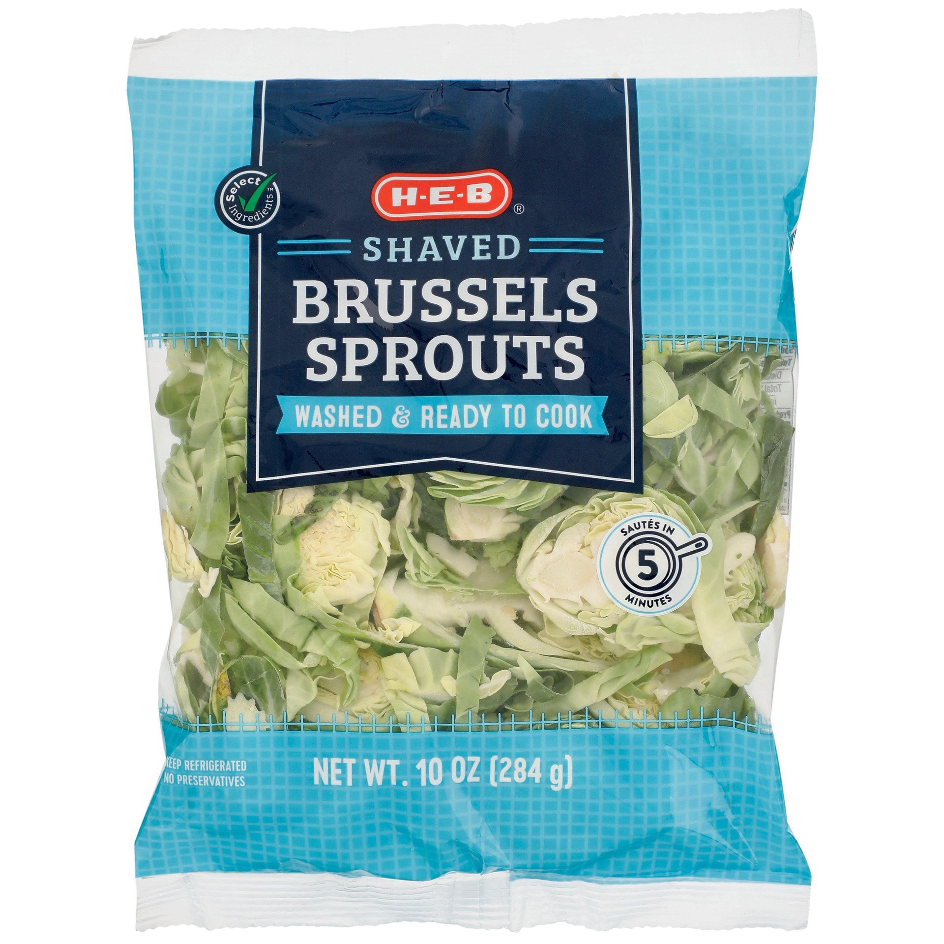 slide 1 of 1, H-E-B Shaved Brussels Sprouts, 10 oz