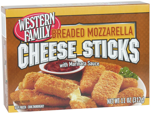 slide 1 of 1, Western Family Mozzarella Sticks, 11 oz