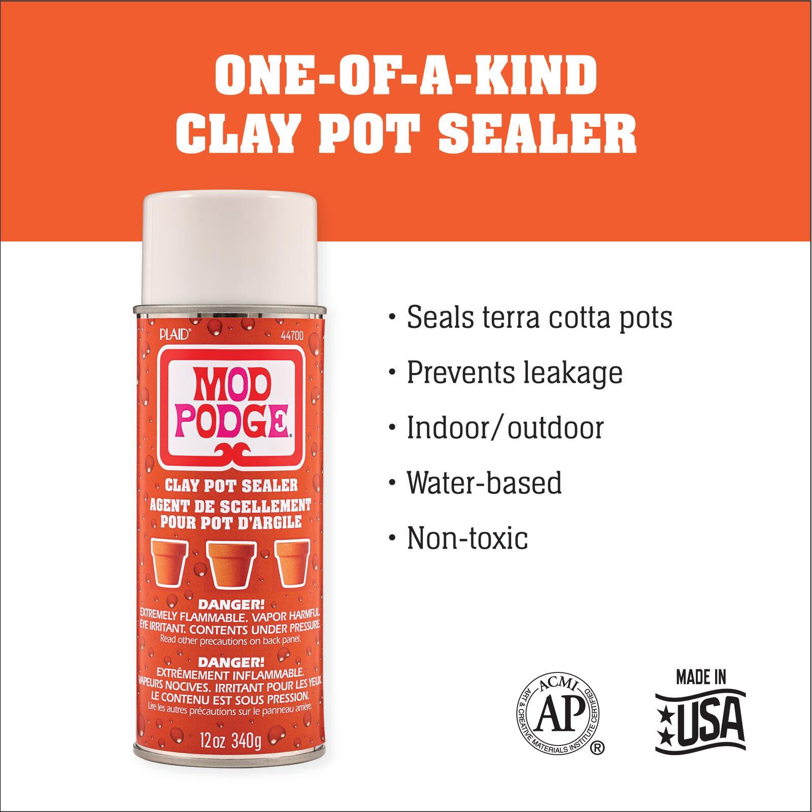 slide 2 of 7, Mod Podge 12oz. Clay Pot Sealer, 12 oz