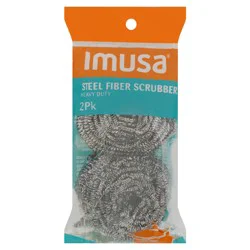 IMUSA Heavy Duty Steel Fiber Scrubber 2 ea
