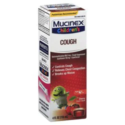 Mucinex Children's Cough Medicine, Expectorant, 4 fl. oz. Cherry Flavor, Liquid Cough Suppressant