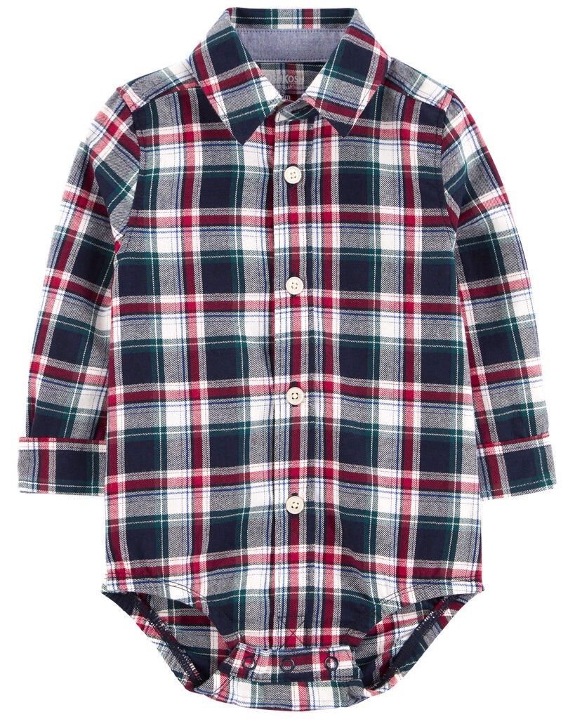 slide 2 of 3, Oshkosh Baby Button-Front Bodysuit Multi 12M, 1 ct