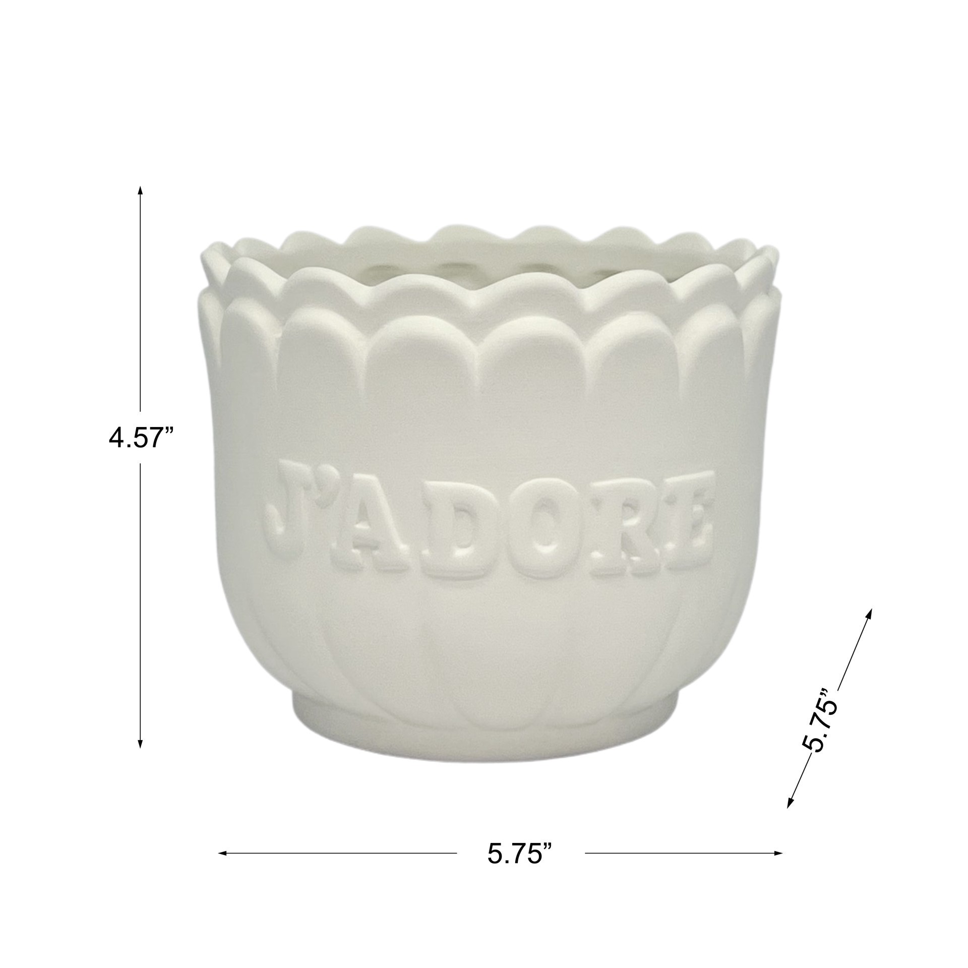 slide 6 of 7, 5.75" J'adore Diy Ceramic Flower Vase By Make Market, 5.75 in x 5.75 in x 4.57 in