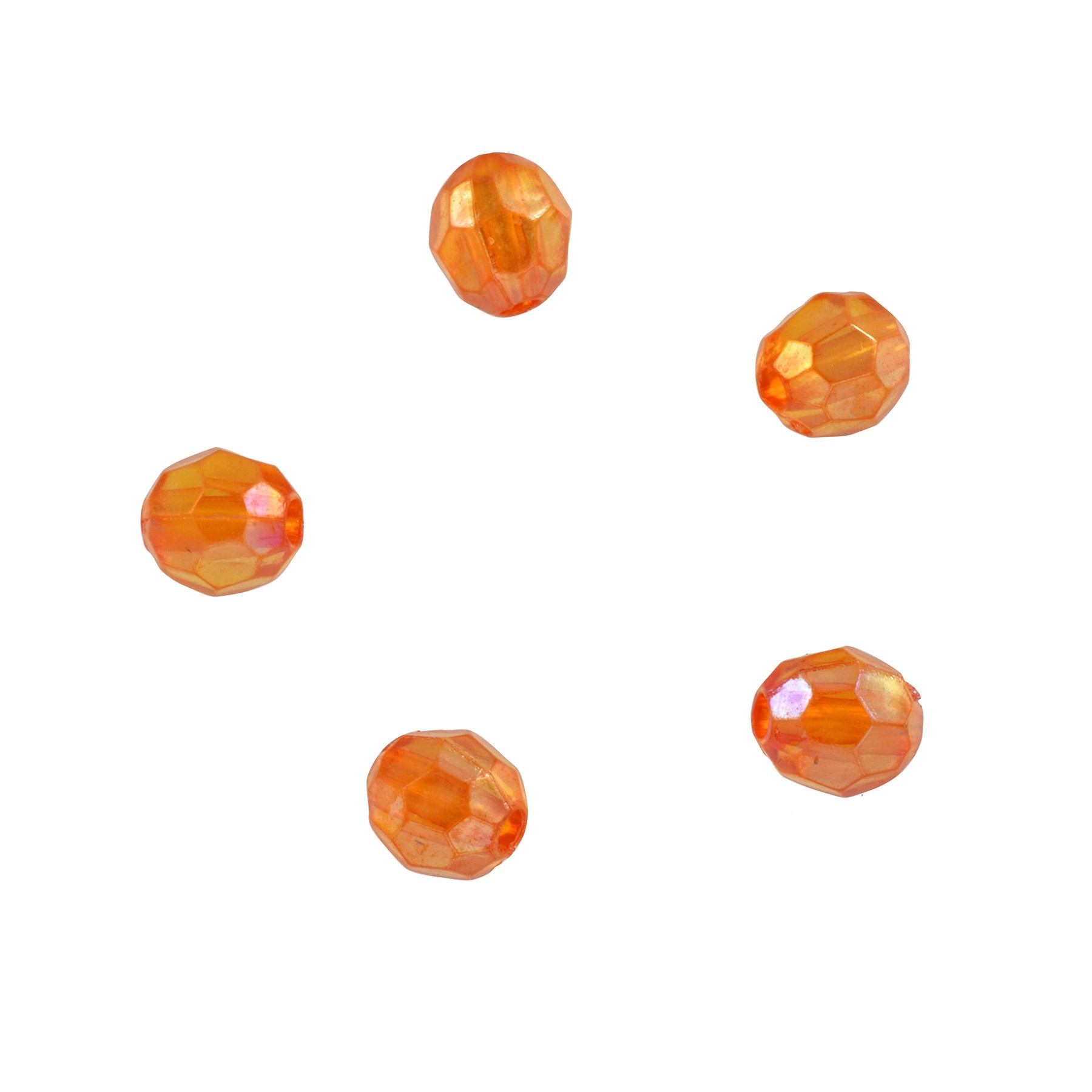 slide 2 of 4, 6mm Faceted Ab Acrylic Round Bead Value Pack By Bead Landing, 6 mm