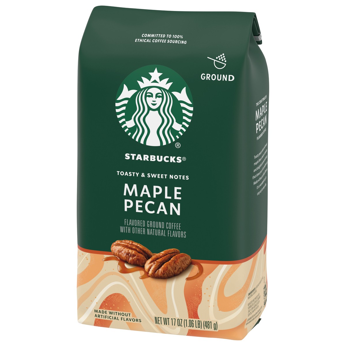 slide 7 of 9, Starbucks Ground Coffee—Maple Pecan Flavored Coffee—Naturally Flavored—100% Arabica—1 bag - 17 oz, 17 oz