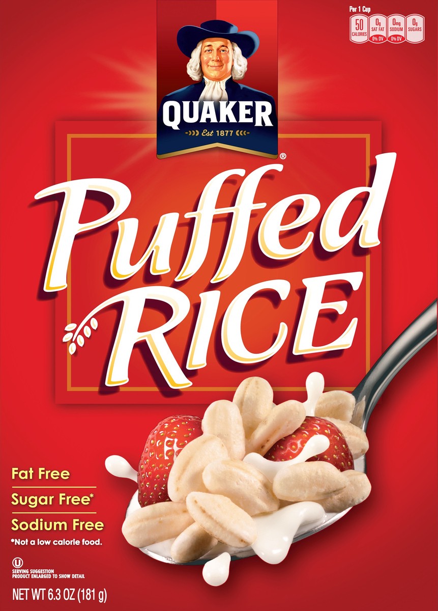 slide 3 of 7, Quaker Puffed Rice, 6.3 oz