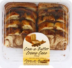 Olson's Baking Co. Cinn-a-Butter Creme Cake, Sliced