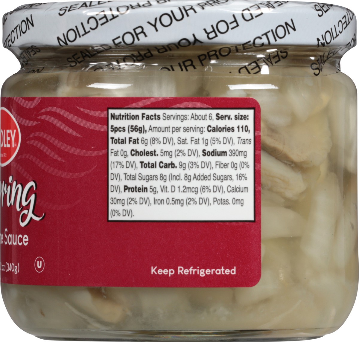 slide 7 of 13, Wholey Herring In Wine Sauce, 12 oz
