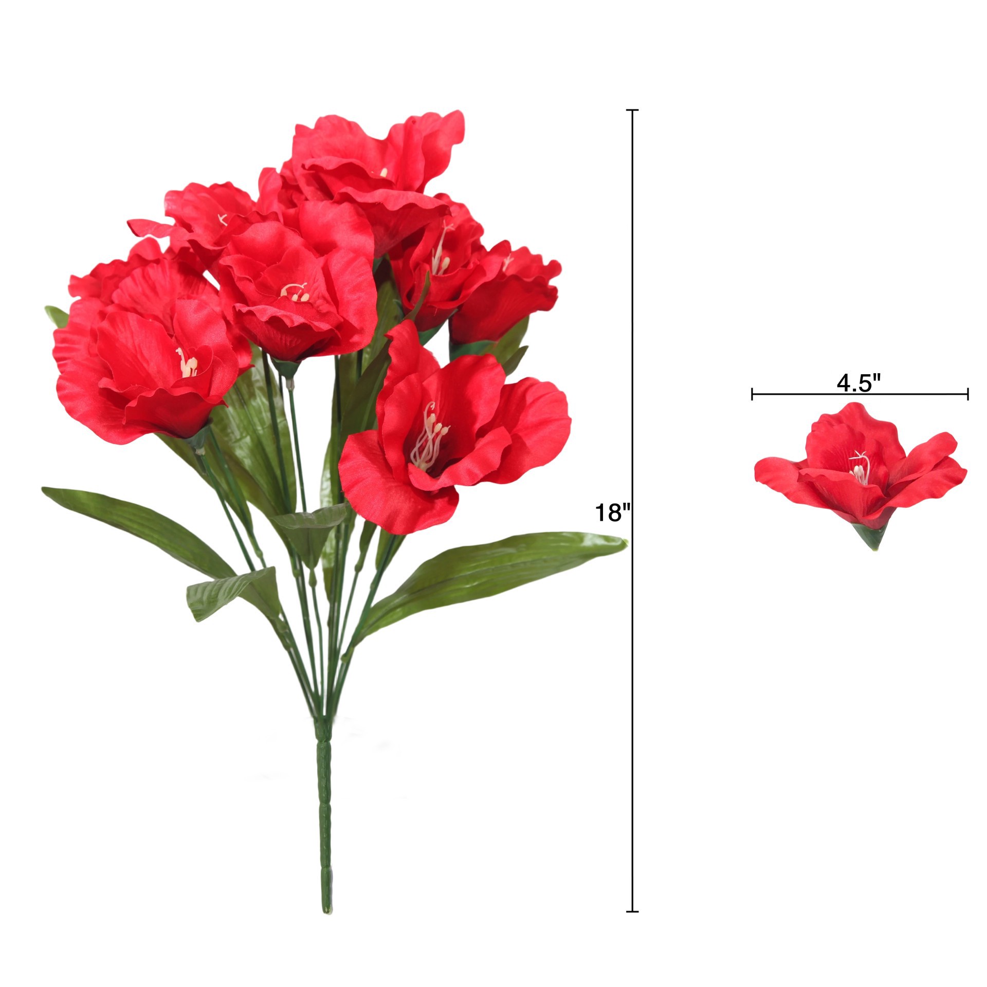 slide 2 of 3, 18.5" Red Gladiolus Bush By Ashland, 18.5 in