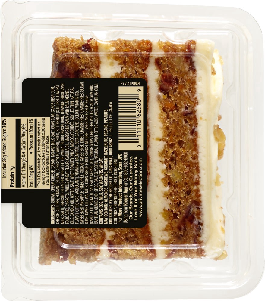 slide 2 of 3, Private Selection 3-Layer Carrot Cake Slice, 5.5 x 4.9 in