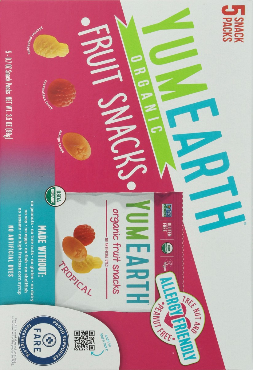 slide 10 of 15, YumEarth Organic Tropical Fruit Snacks Snack Packs - 5 ct,
