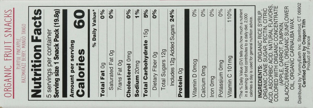 slide 15 of 15, YumEarth Organic Tropical Fruit Snacks Snack Packs - 5 ct,