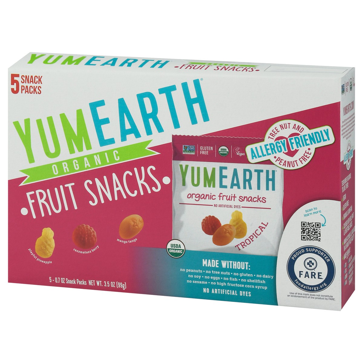 slide 14 of 15, YumEarth Organic Tropical Fruit Snacks Snack Packs - 5 ct,