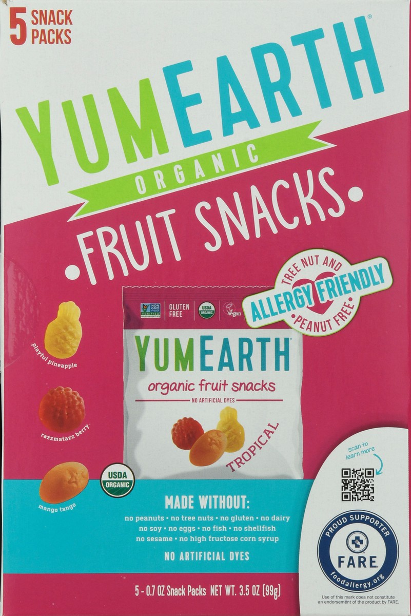 slide 13 of 15, YumEarth Organic Tropical Fruit Snacks Snack Packs - 5 ct,