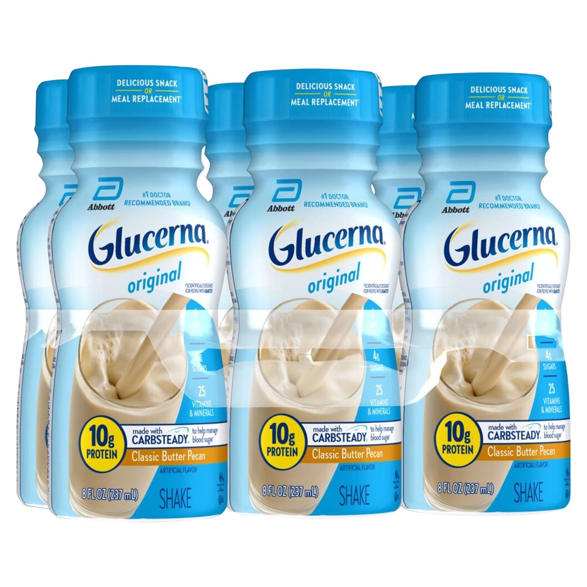 slide 2 of 5, Glucerna Original Classic Butter Pecan Shake 6 - 8 fl oz Bottles, 6 ct