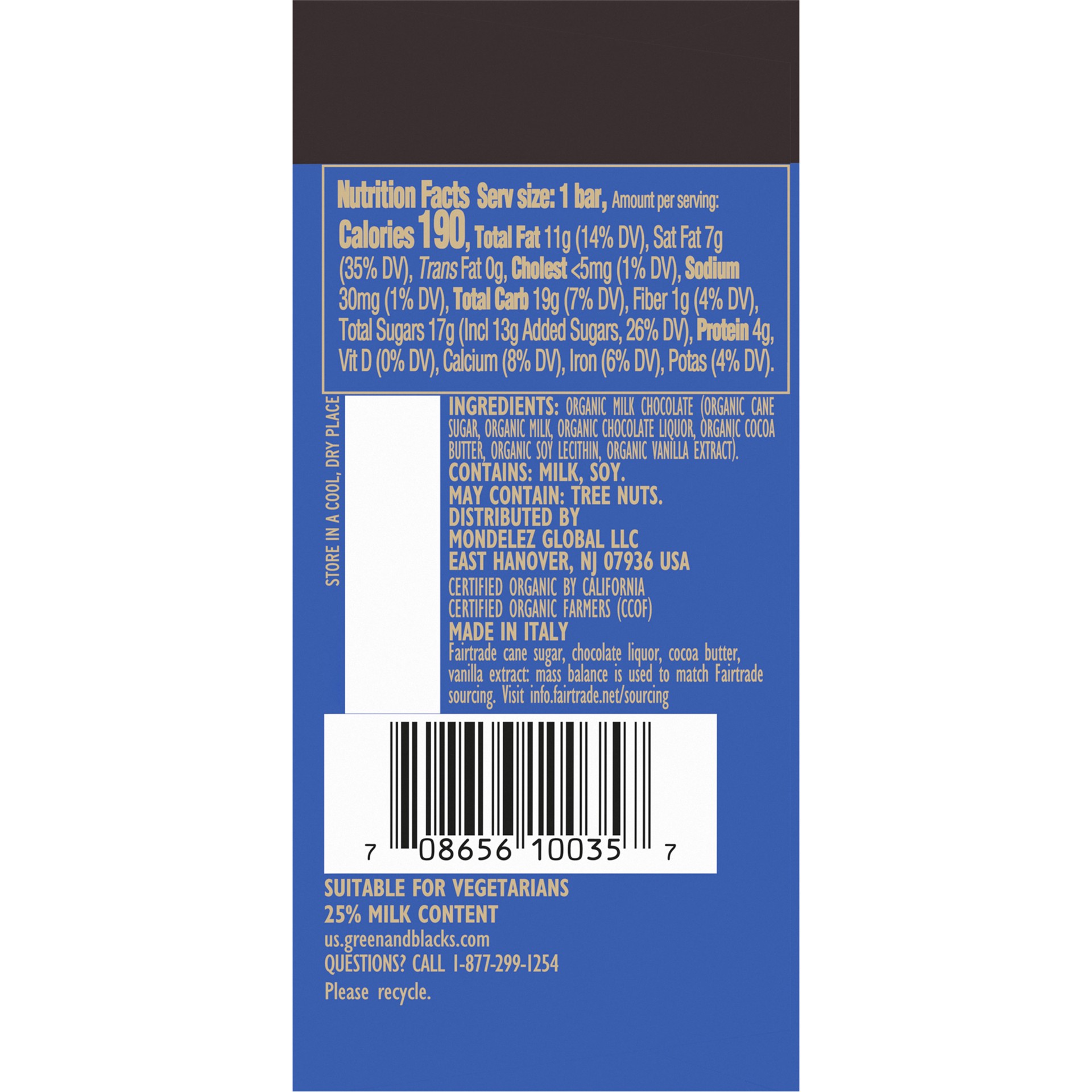 slide 5 of 5, Green Blacks Green & Black's Organic Milk Chocolate Bar, 34% Cacao, 1.2 oz, 1.2 oz