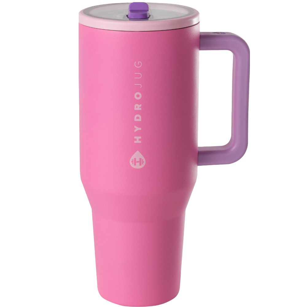 slide 1 of 1, HydroJug Traveler Straw Tumbler - Pink Sugar, 40 oz
