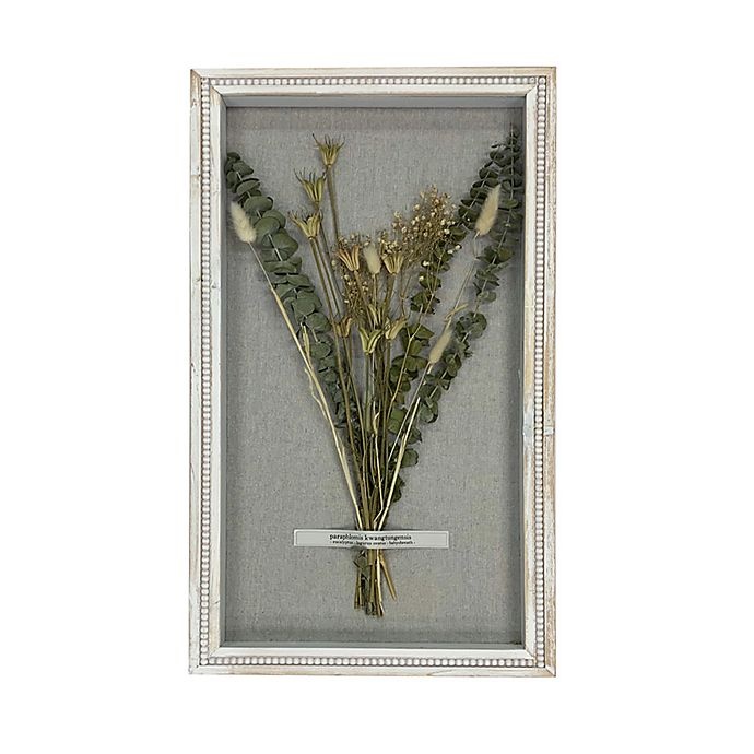 slide 1 of 1, Bee & Willow Home White Wildflowers - Beaded Shadow Box Frame, 1 ct