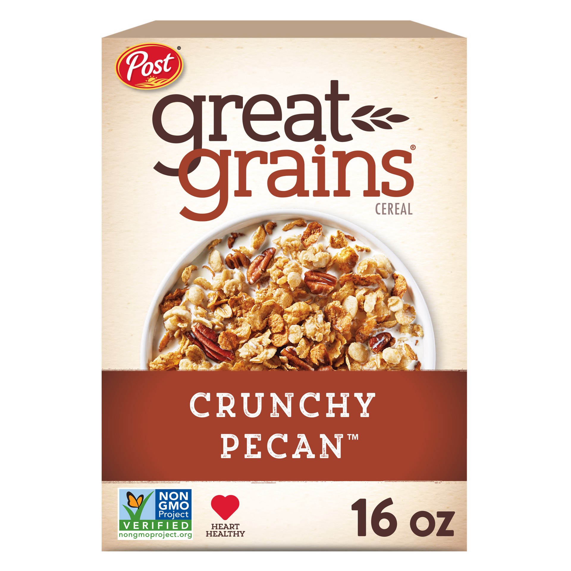 slide 1 of 5, Post Great Grains Crunchy Pecan Cereal, 16 OZ Box, 16 oz