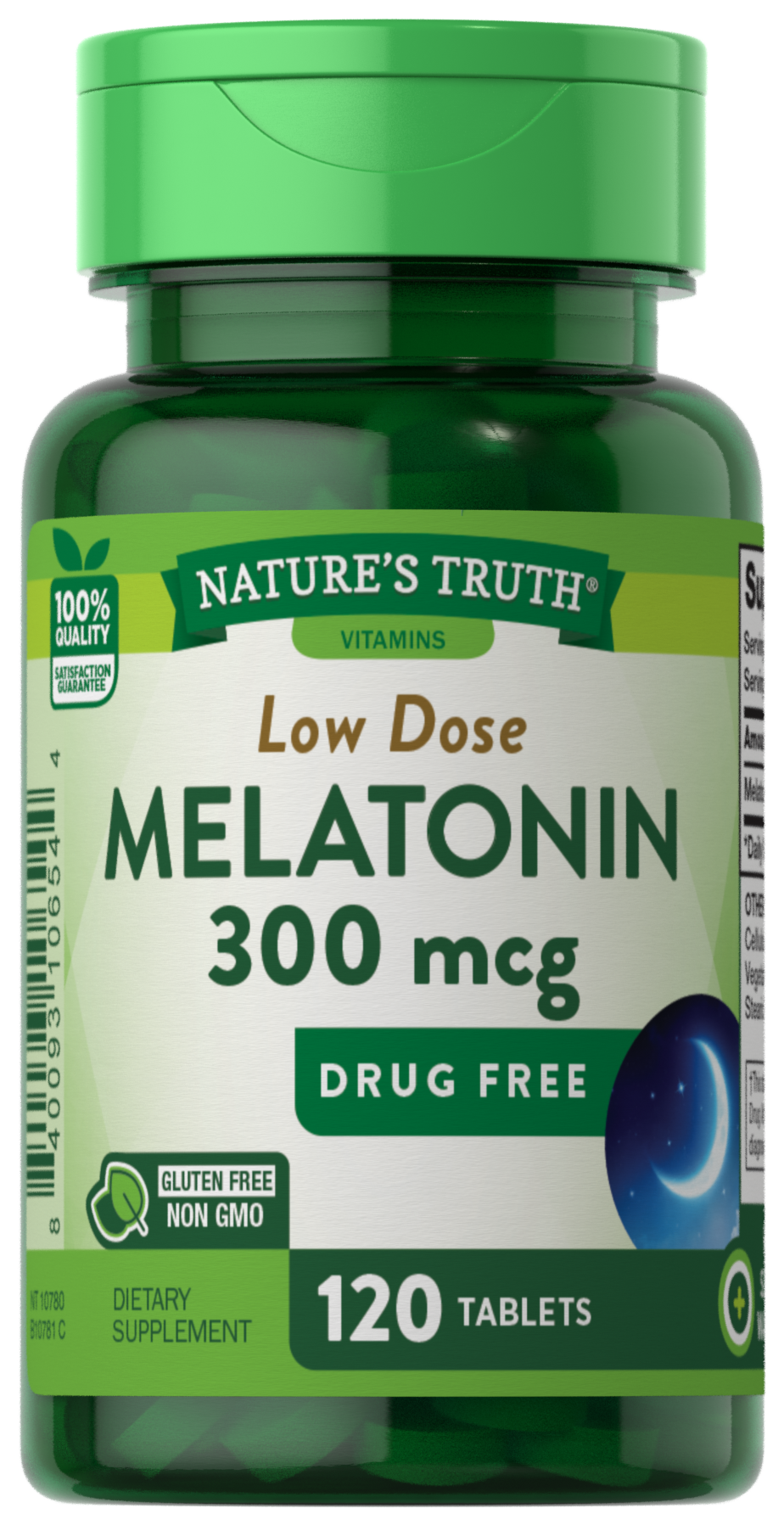 slide 1 of 6, Nature's Truth Low Dose Melatonin 300 mcg, 120 ct