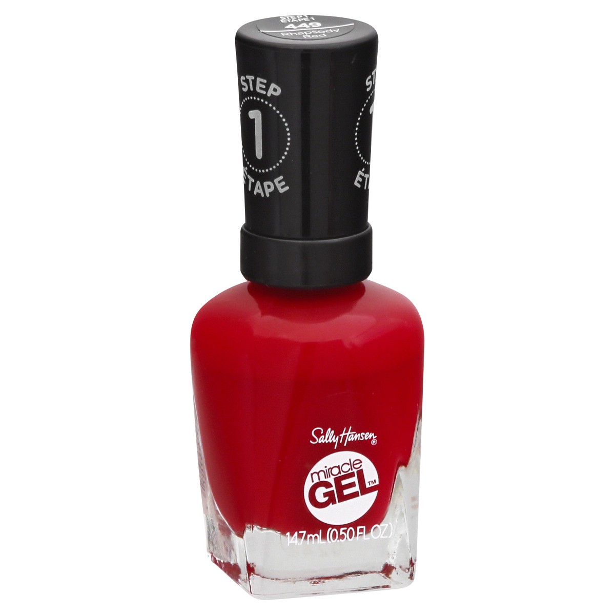 slide 4 of 9, Sally Hansen Miracle Gel Rhapsody Red 449 Gel Color 14.7 ml, 14.70 ml