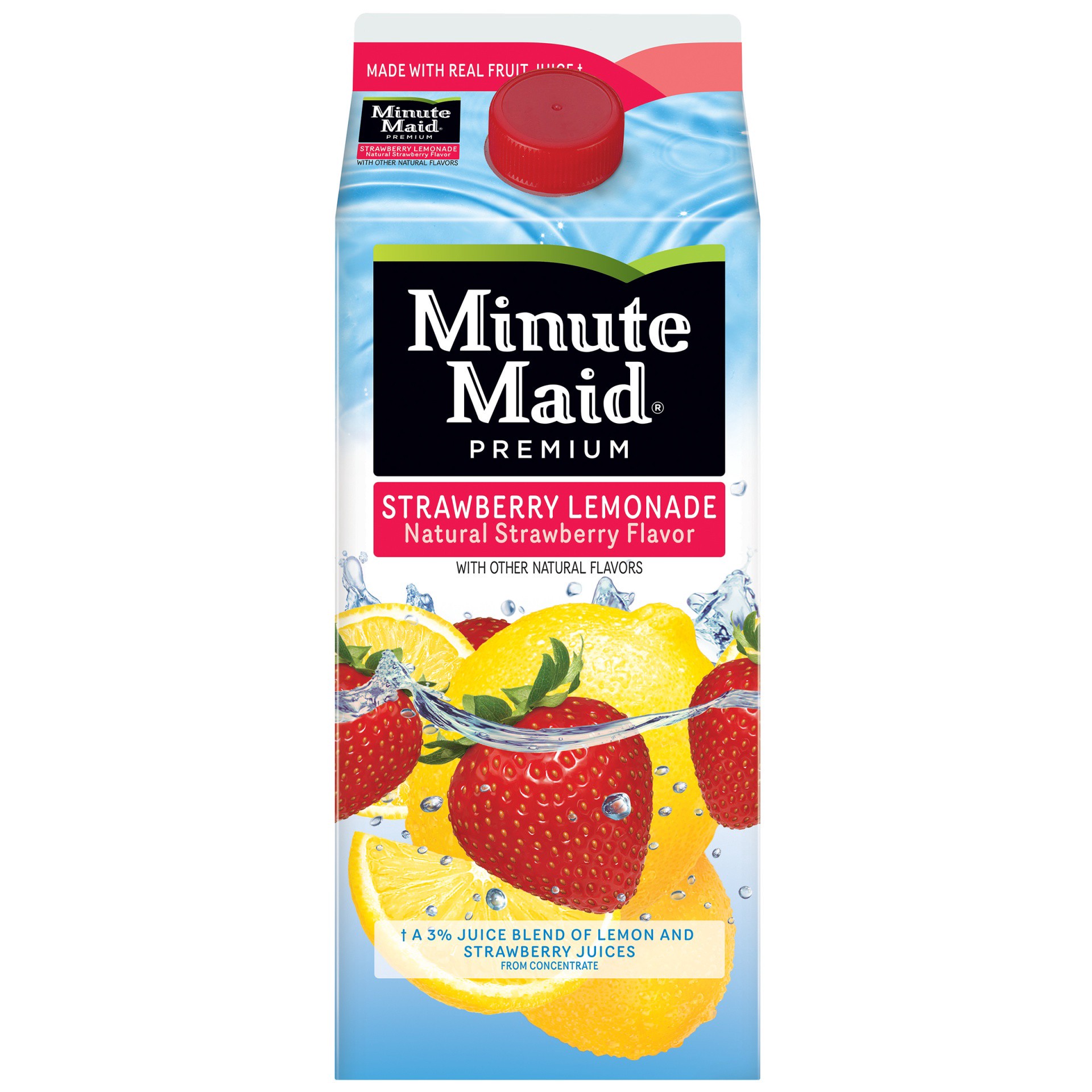 slide 1 of 1, Minute Maid Strawberry Lemonade - 59 fl oz, 59 fl oz