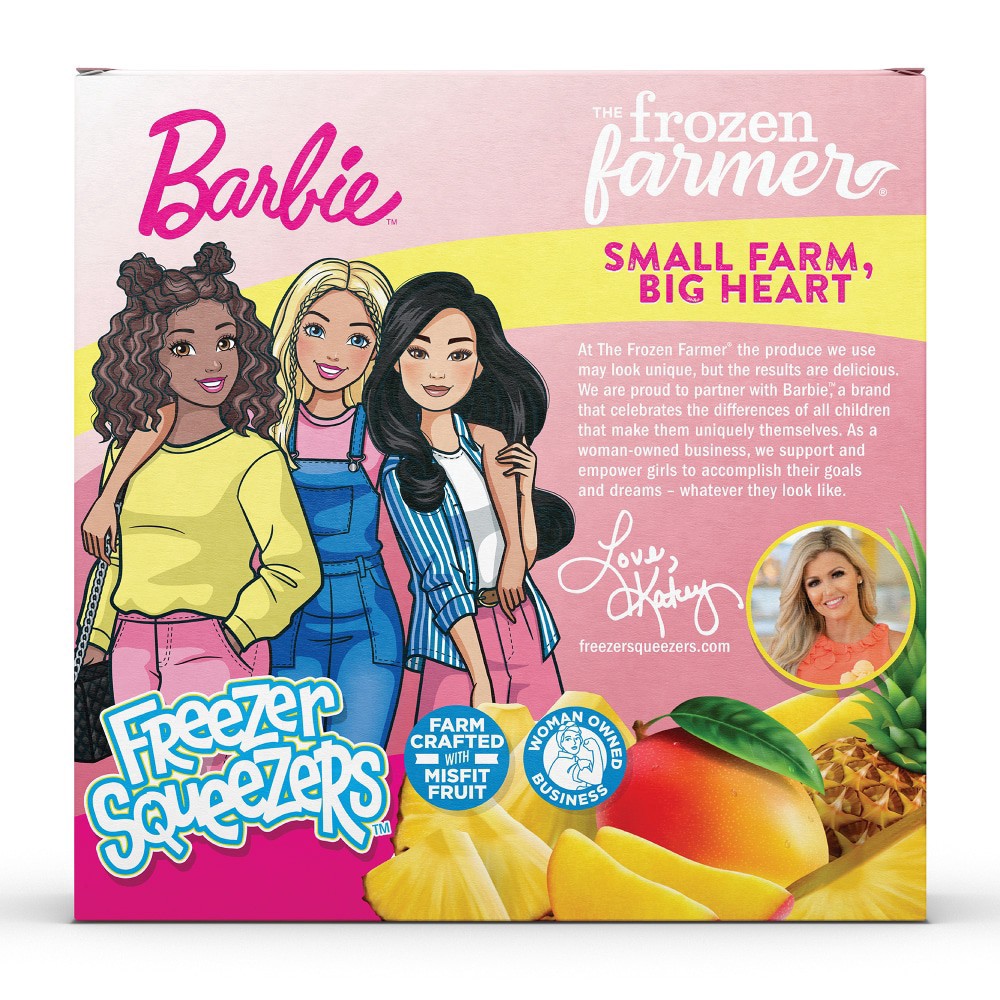 slide 5 of 5, The Frozen Farmer Barbie Freezer Squeezers - Malibu Mango Pineapple, 6 ct; 3 fl oz