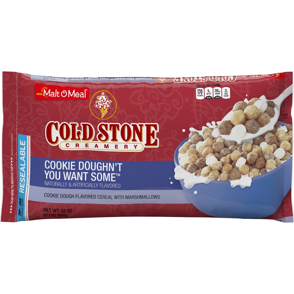 slide 1 of 6, Malt-O-Meal Cold Stone Creamery Cookie Doughn't You Want Some Cereal, 32 oz