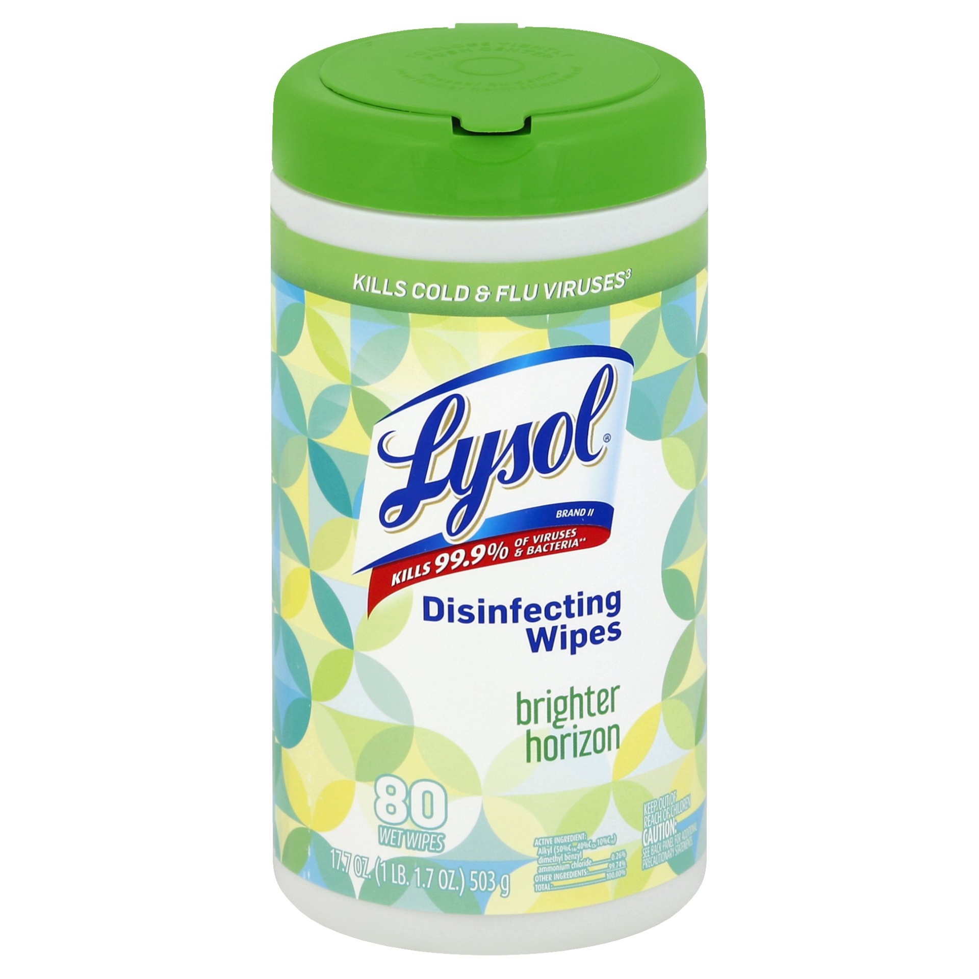 slide 1 of 1, Lysol Disinfecting Wipes Bright Horizon Scent, 80 ct